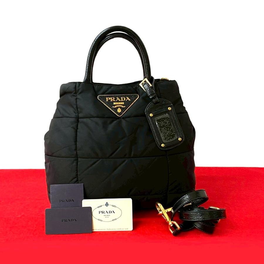 美品】PRADA キルティングナイロンバッグ