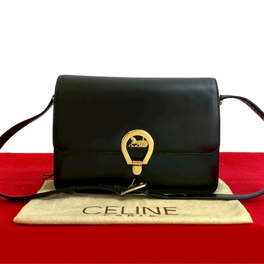 CELINE（セリーヌ） 極 美品 袋付 ヴィンテージ 馬車 金具 ホース