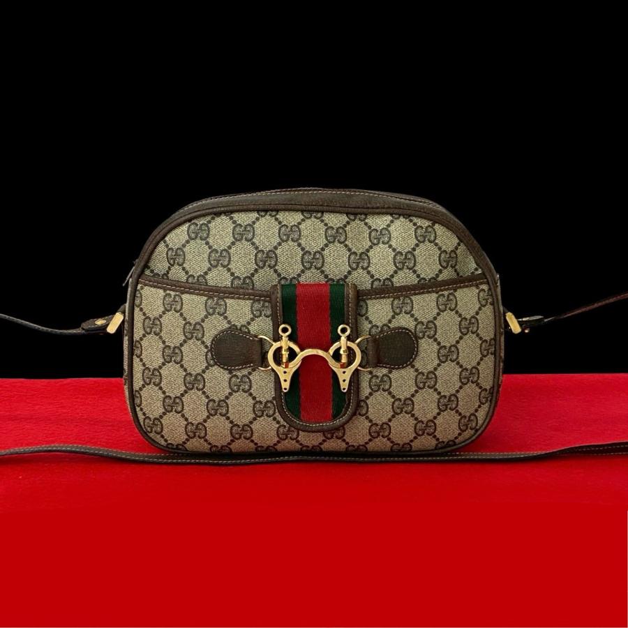 GUCCI オールドグッチ ショルダーバッグ シェリーライン レザー