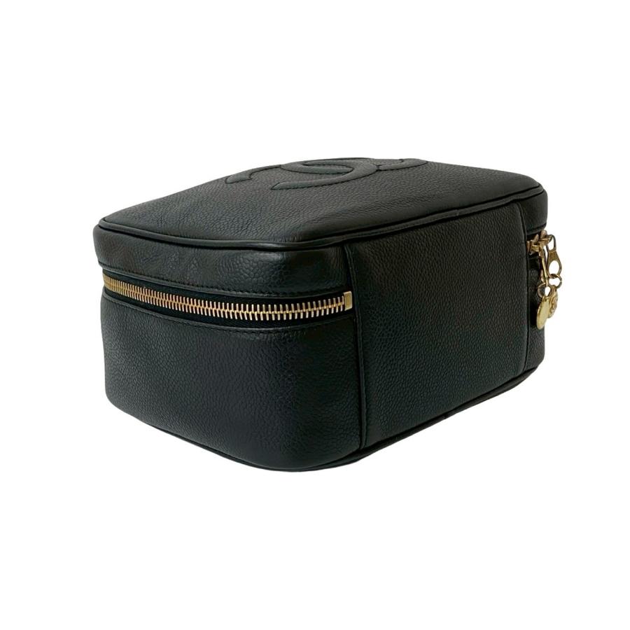 シャネル CHANEL ココマーク シガレットケース ショルダーバッグ キャビアスキン ブラック ゴールド金具【中古】 シャネル CHANEL ココマーク シガレットケース ショルダーバッグ