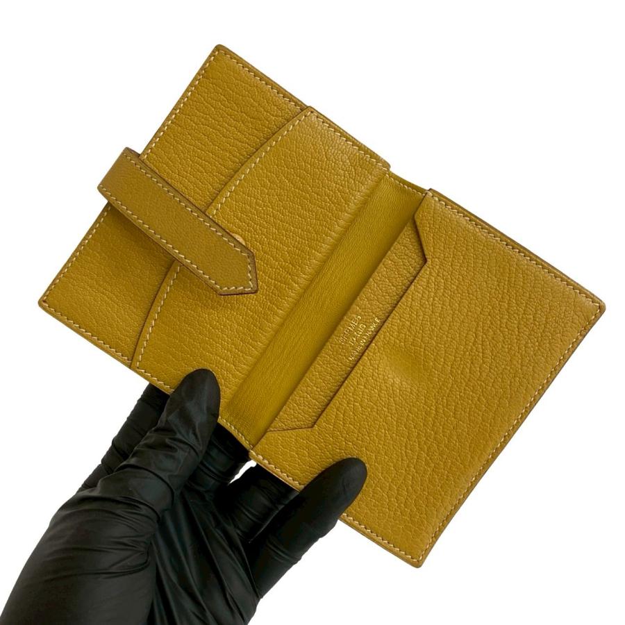 HERMES（エルメス） 極 美品 □L 刻印 ベアン ミニ シェーブル レザー