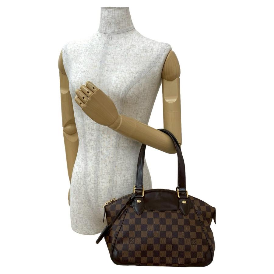 極 美品 希少品 LOUIS VUITTON ルイヴィトン ヴェローナ PM ダミエ レザー 本革 ハンドバッグ トートバッグ ブラウン 茶 23277