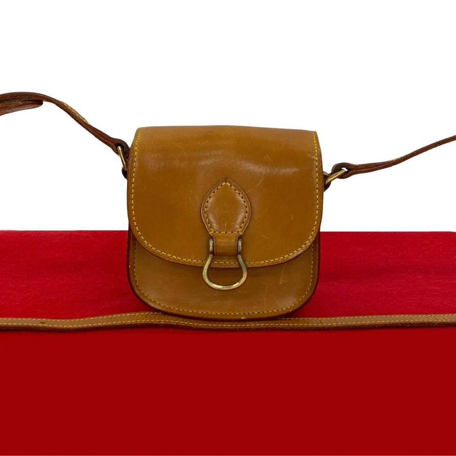 極 美品 LOUIS VUITTON ルイヴィトン ミニ ミニ サンクルー レザー 本革 ミニ ショルダーバッグ ポシェット キャメル ブラウン 26101 LOUIS VUITTON（ルイ・ヴィトン） 極 美品 ミニ ミニ サンクルー