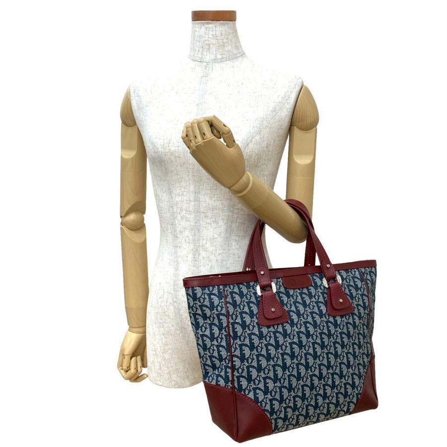 極 美品 Christian Dior ディオール ロゴ トロッター 柄 キャンバス