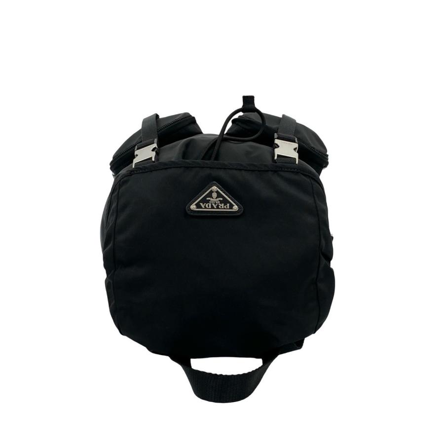 PRADA 極 美品 プラダ 三角ロゴ プレート 金具 ナイロン レザー