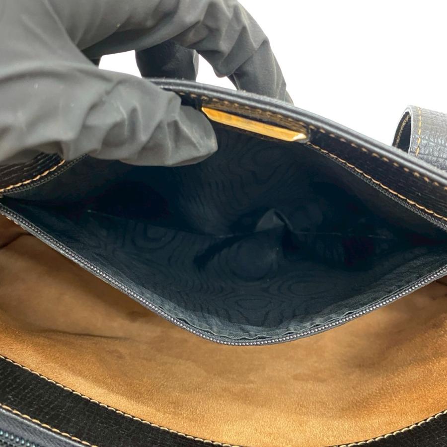 LOEWE（ロエベ） 極 美品 ヴィンテージ エンボス ロゴ レザー 本革 