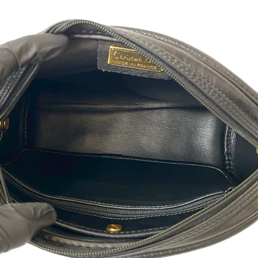 クリスチャンディオール ショルダーバッグ 斜めがけ CDロゴ金具 レザー Christian Dior クリスチャンディオール ヴィンテージ