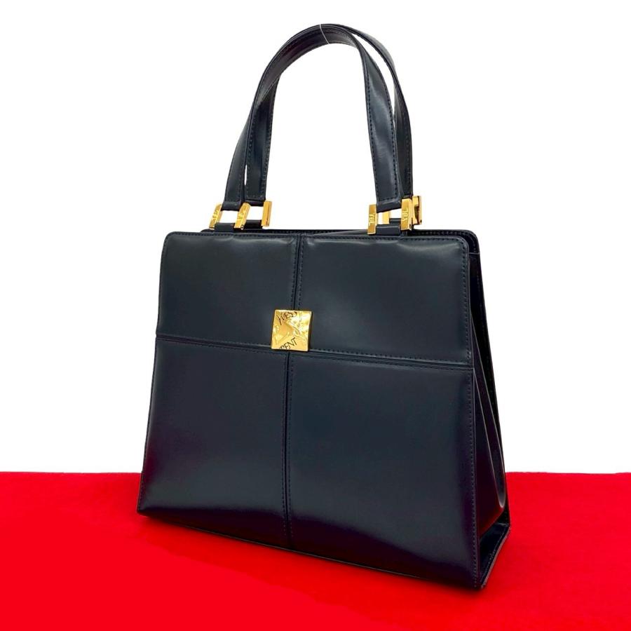 イヴサンローラン ハンドバッグ YSL ゴールド金具 ロゴ型押し 黒 Yves Saint Laurent イヴサンローラン ハンドバッグ クロコ型