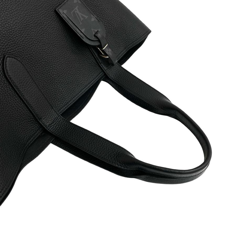 【極美品】ルイヴィトン カバ ヴォワヤージュ トリヨン レザー ノワール 大容量 ルイヴィトンカバ ヴォワヤージュ ネイビー メンズ トリヨン