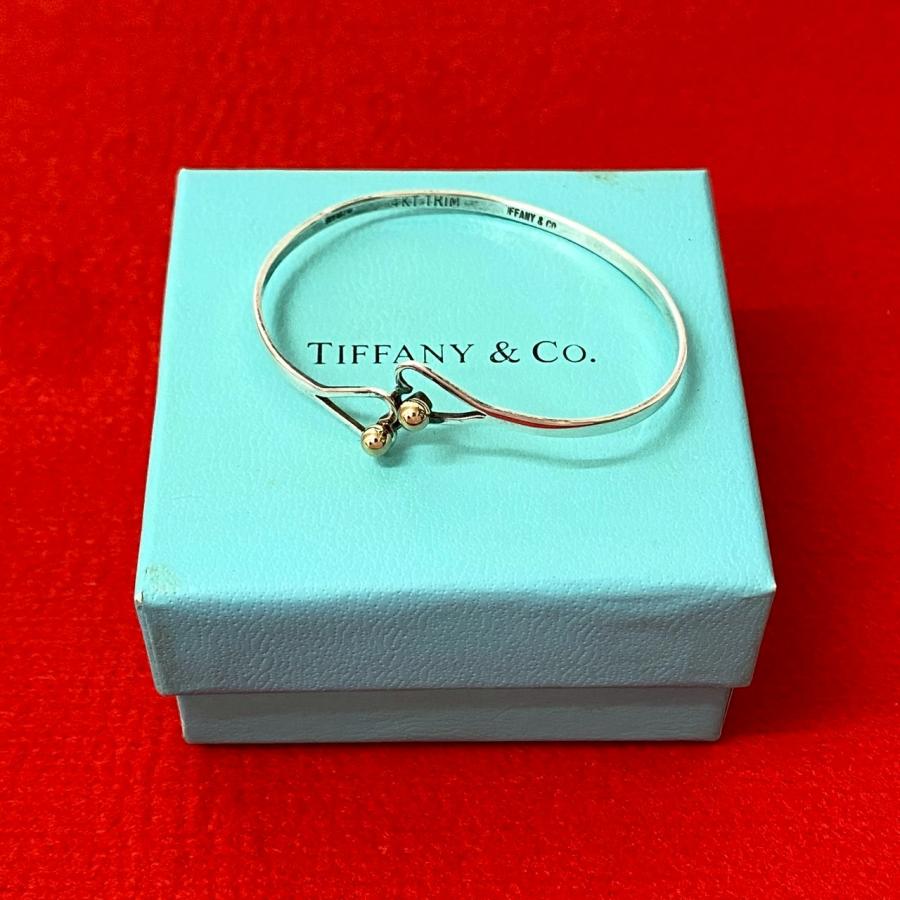 Tiffany & Co. ハートバングル　シルバー Tiffany & Co Logo Double Heart ティファニー ダブルハート