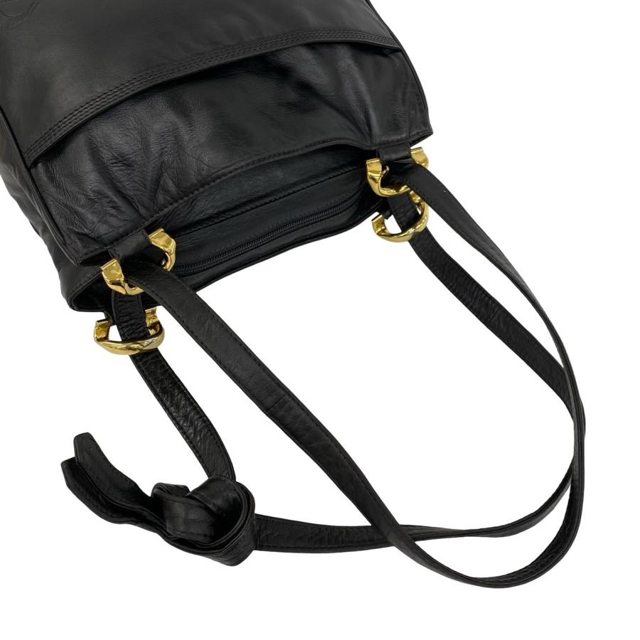 LOEWE（ロエベ） 極 美品 ヴィンテージ アナグラム ロゴ ナッパ レザー