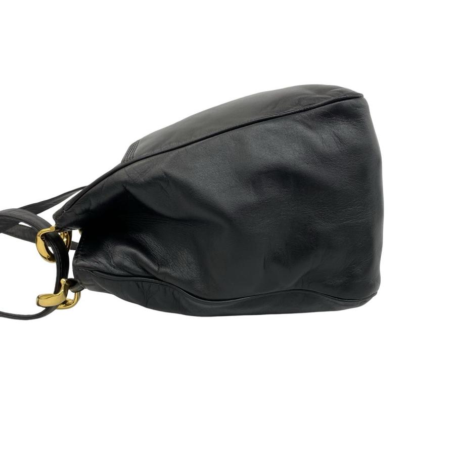 【極美品】ロエベ ショルダーバッグ ナッパレザー アナグラム ビンテージブラック LOEWE（ロエベ） 極 美品 ヴィンテージ アナグラム ロゴ ナッパ レザー