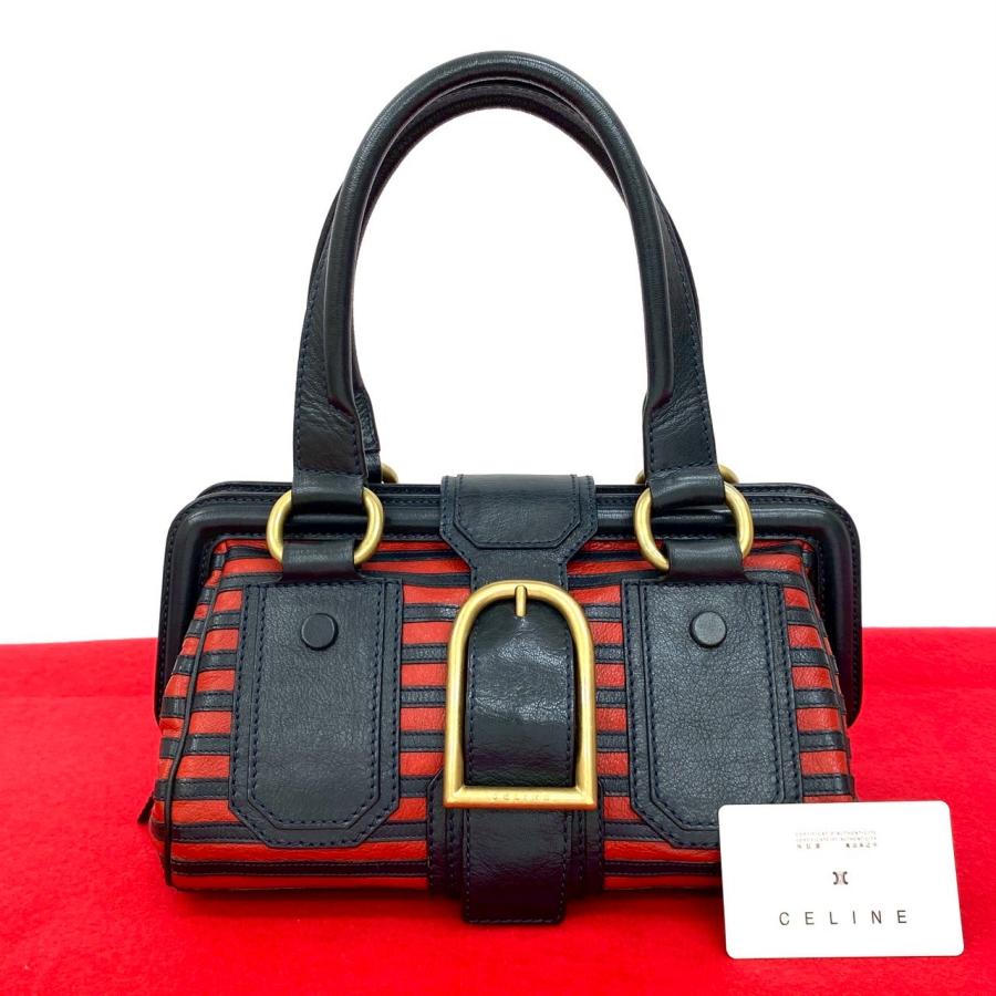 CELINE 極 美品 セリーヌ ヴィンテージ レザー 本革