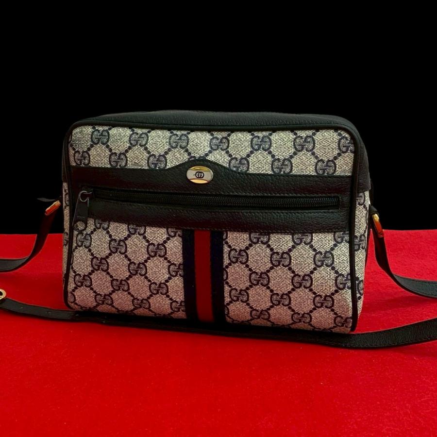 今週限定値下げ！GUCCI グッチ ショルダーバッグ　シェリーライン GUCCI（グッチ） シェリーライン ウェブライン デニムキャンバス