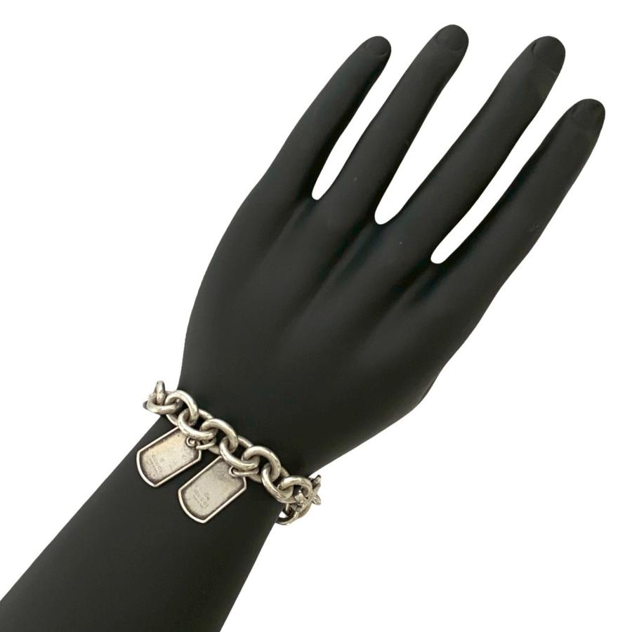 GUCCI（グッチ） 極 美品 ダブルドッグタグ ブレスレット シルバー925