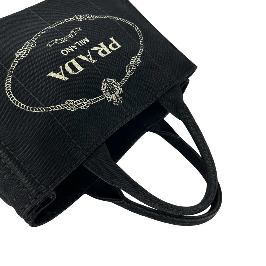 チョパえもん プラダ カナパ S ハンドバッグ ショルダー 三角ロゴ PRADA（プラダ） 極 美品 カナパ 三角ロゴ 金具 キャンバス 2way