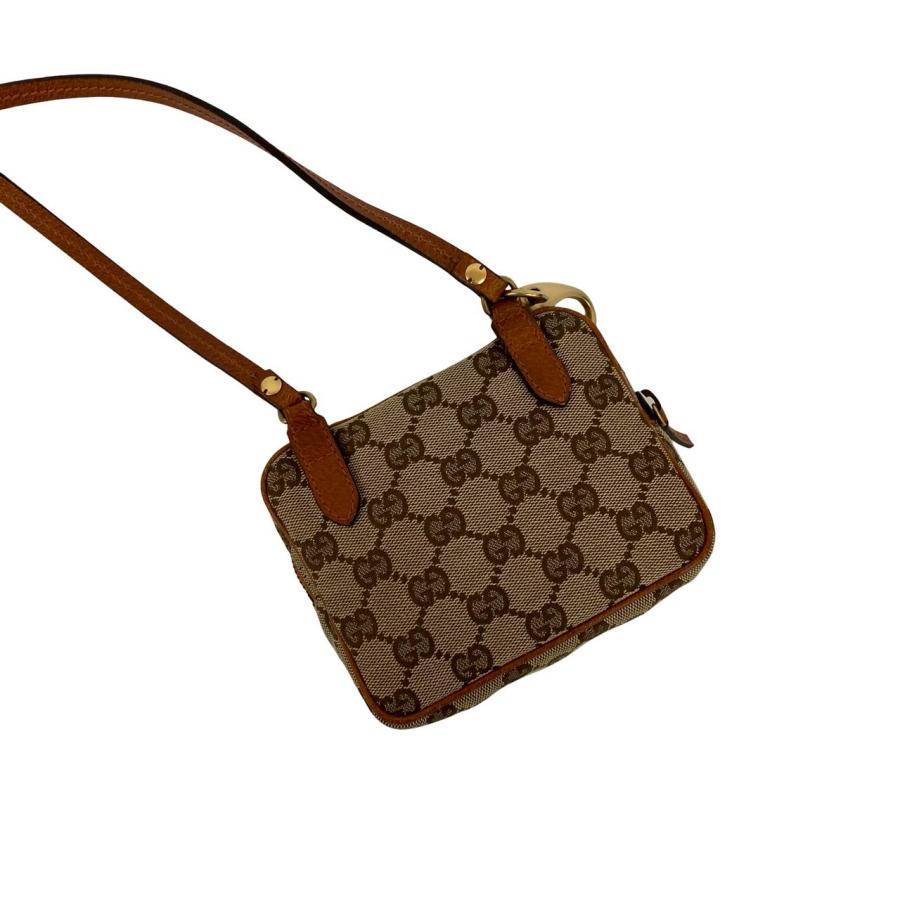 l86【極美品】グッチ　GG シマ　レザーブラウン　ショルダーバッグサコッシュ. l86【極美品】グッチ GG シマ レザーブラウン ショルダーバッグ