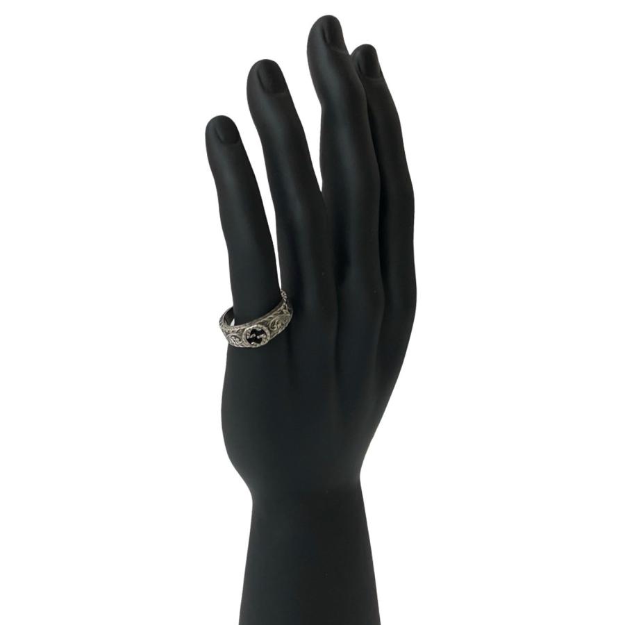 GUCCI 極 美品 グッチ インターロッキング G アラベスク リング