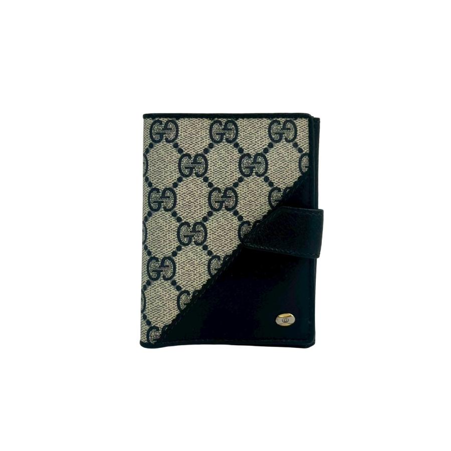 GUCCI 未使用保管品 グッチ オールドグッチ GG ロゴ 柄 金具 レザー 本  