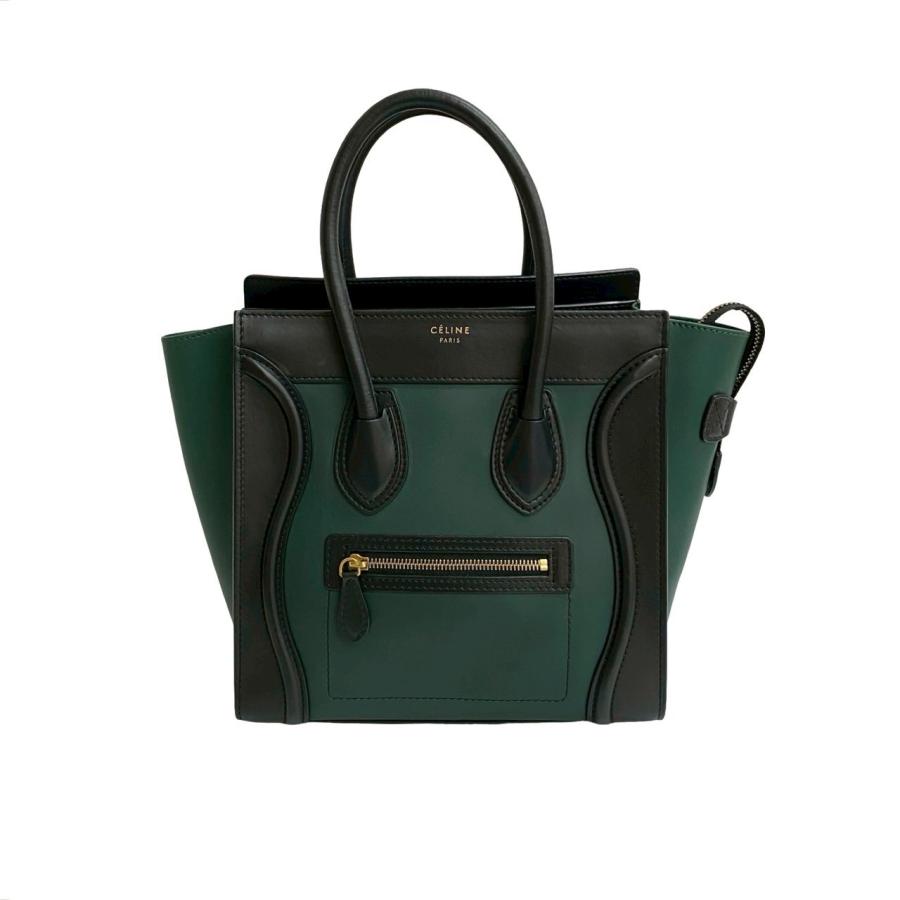 CELINE 極 美品 セリーヌ ラゲージ マイクロショッパー レザー