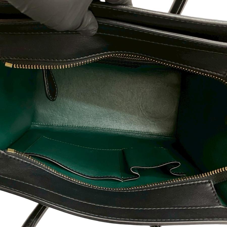 CELINE 極 美品 セリーヌ ラゲージ マイクロショッパー レザー