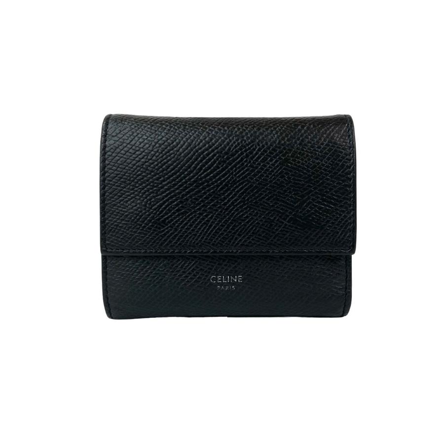 CELINE（セリーヌ） 極 美品 スモール トリフォールド ウォレット ロゴ
