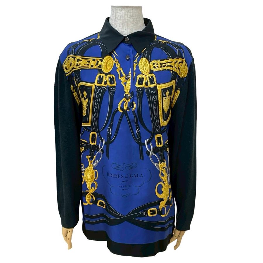 HERMES（エルメス） 極 美品 希少品 ブリッド ドゥ ガラ 柄 シルク