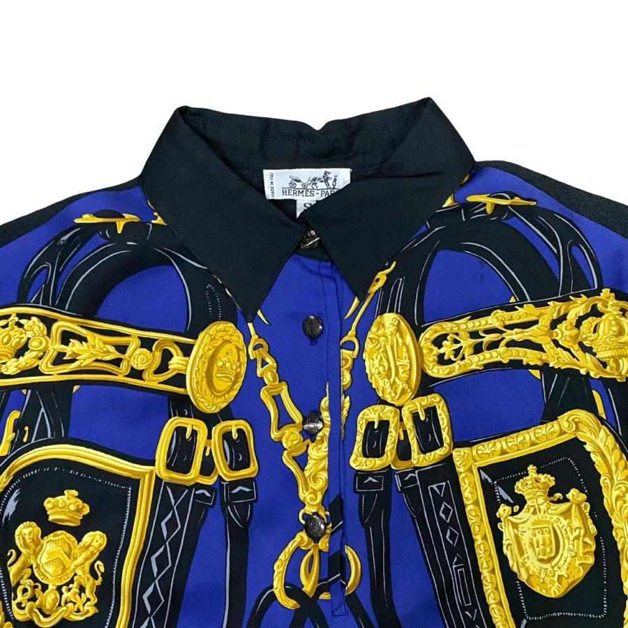 HERMES（エルメス） 極 美品 希少品 ブリッド ドゥ ガラ 柄 シルク