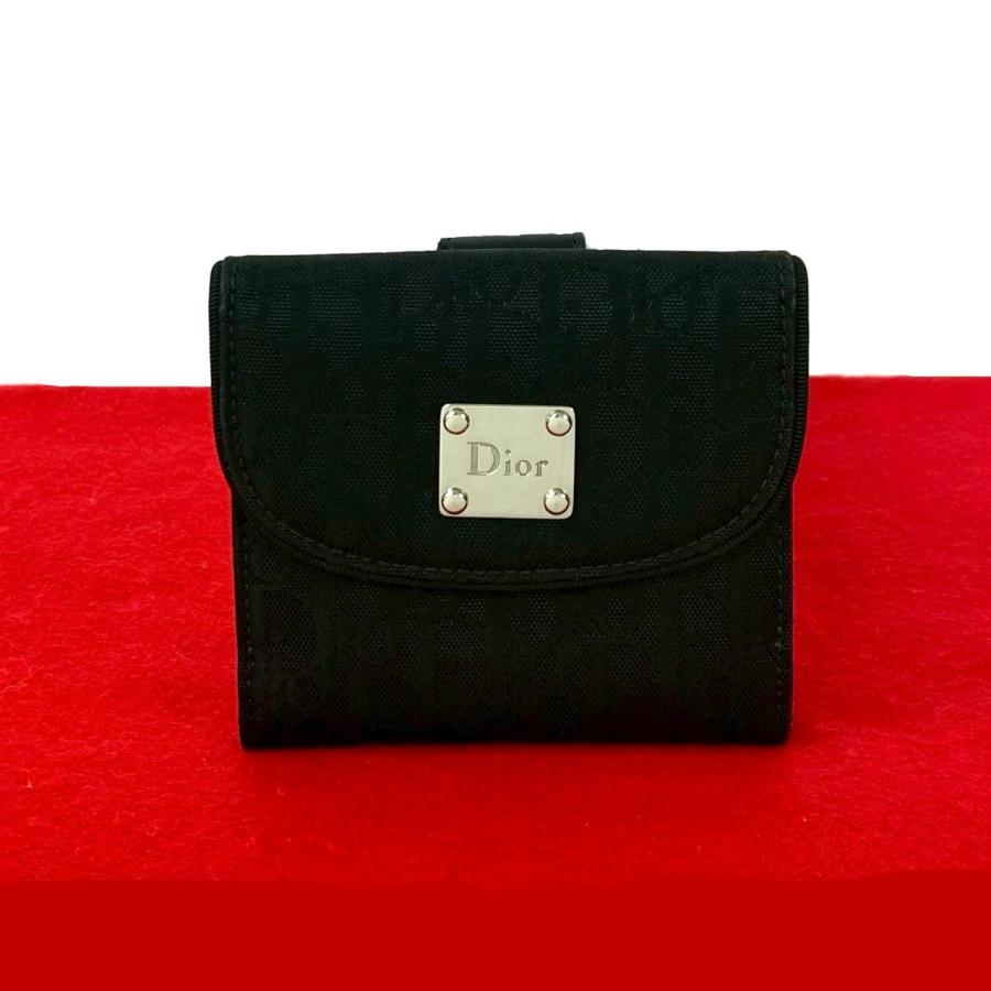 ほぼ未使用 Christian Dior ディオール トロッター 柄 ロゴ 金具