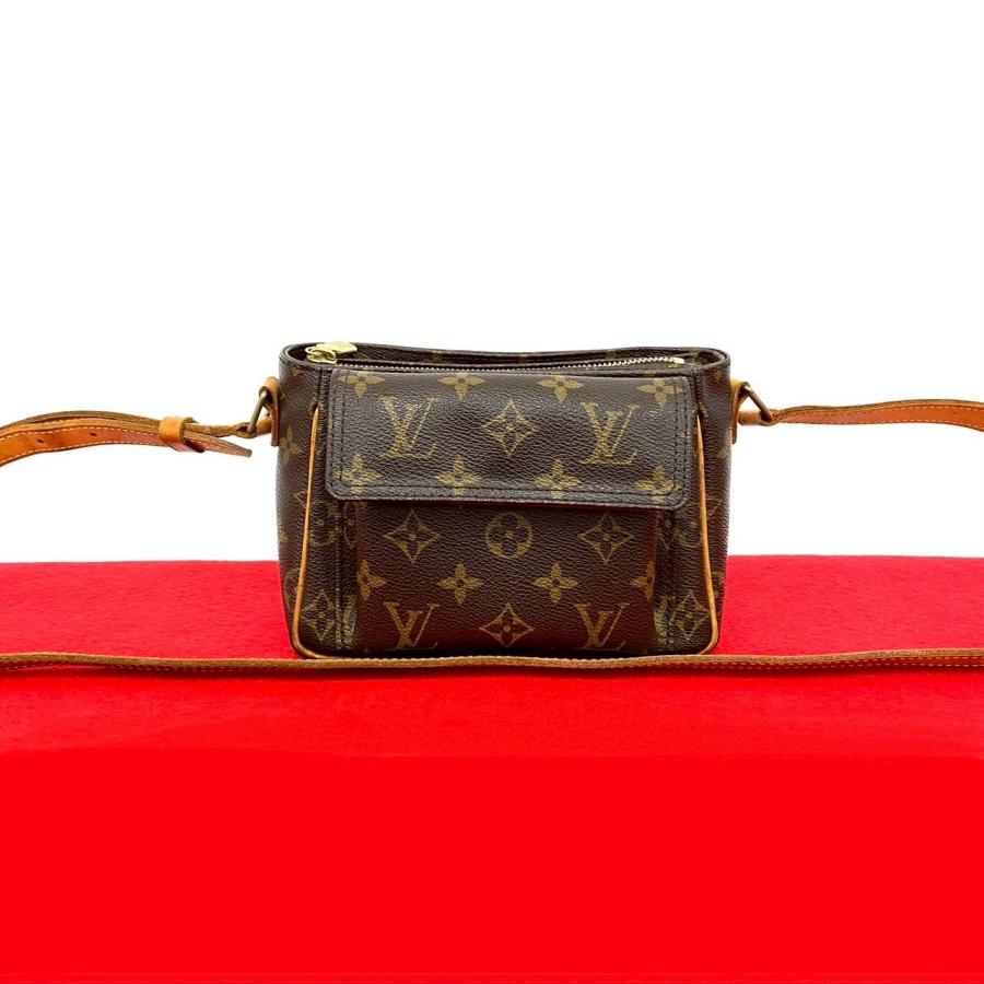 極 美品 LOUIS VUITTON ルイヴィトン ヴィヴァシテ PM モノグラム レザー 本革 ミニ ショルダーバッグ ポシェット ブラウン 31319 LOUIS VUITTON（ルイ・ヴィトン） 極 美品 ヴィヴァシテ PM モノグラム