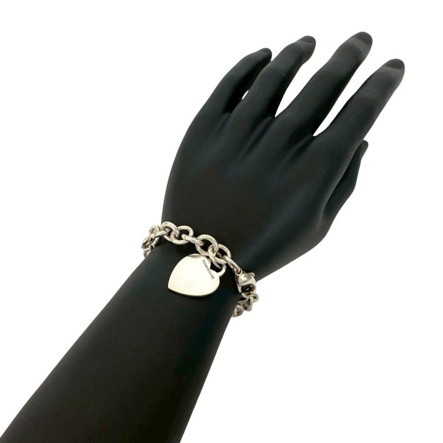 【美品/中古A】ティファニー　カーブドハート　ブレスレット　シルバー　925 TIFFANY&Co.（ティファニー） 極 美品 ハートタグ チェーン