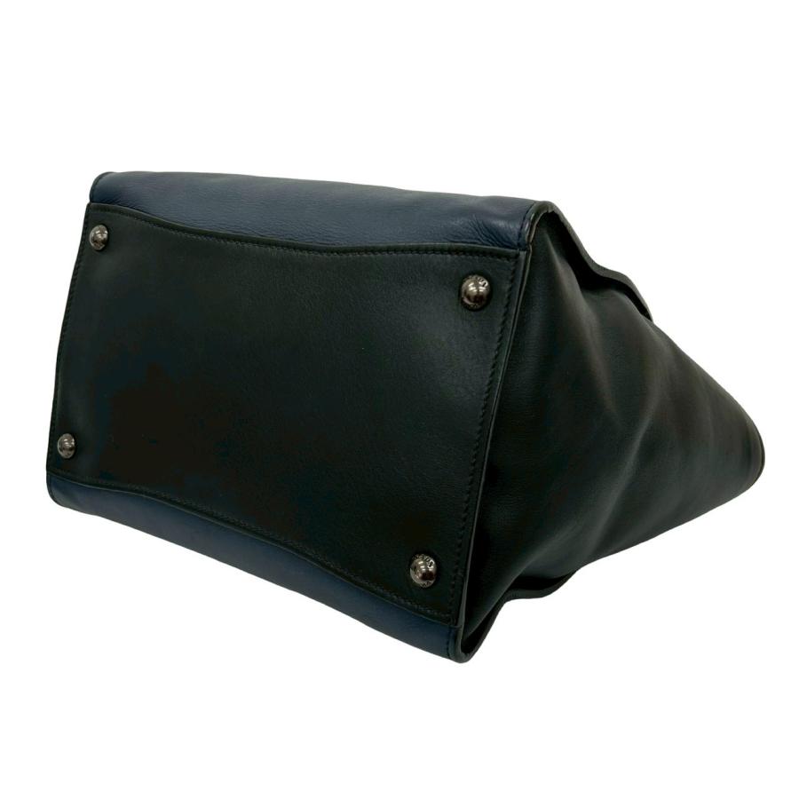 PRADA（プラダ） 極 美品 ロゴ 金具 バイカラー レザー 本革 2way
