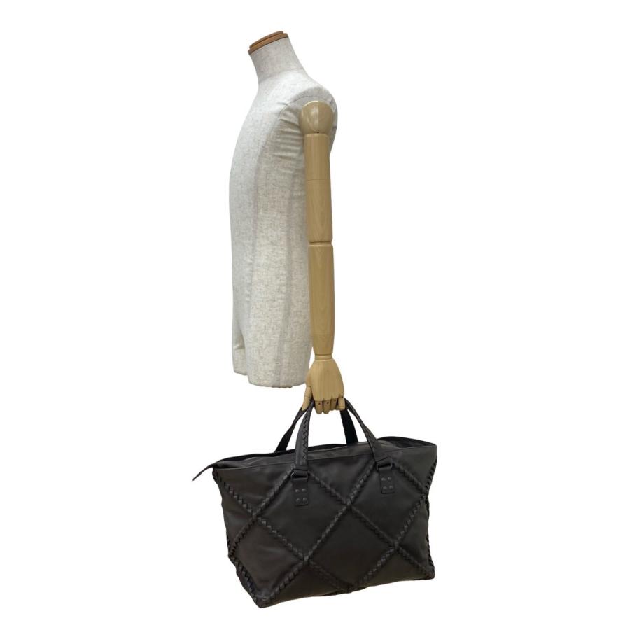 極 美品 希少品 BOTTEGA VENETA ボッテガヴェネタ イントレチャート レザー 本革 ハンドバッグ ボストンバッグ ダーク ブラウン 28874_2