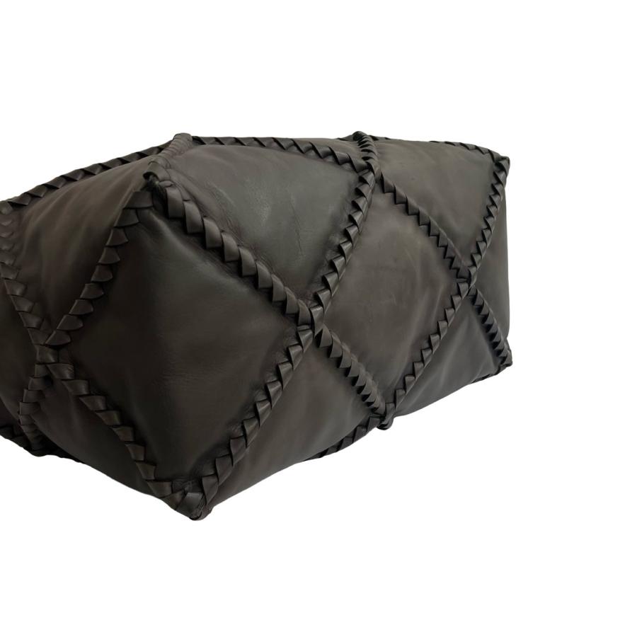 極 美品 希少品 BOTTEGA VENETA ボッテガヴェネタ イントレチャート レザー 本革 ハンドバッグ ボストンバッグ ダーク ブラウン 28874_7