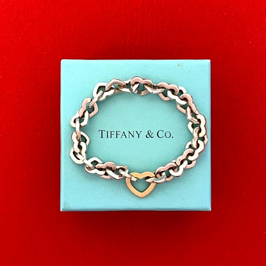 ★美品★ティファニー ハートリンク ブレスレット バングル シルバー 925 TIFFANY&Co.（ティファニー） 極 美品 ハートリンク ブレスレット