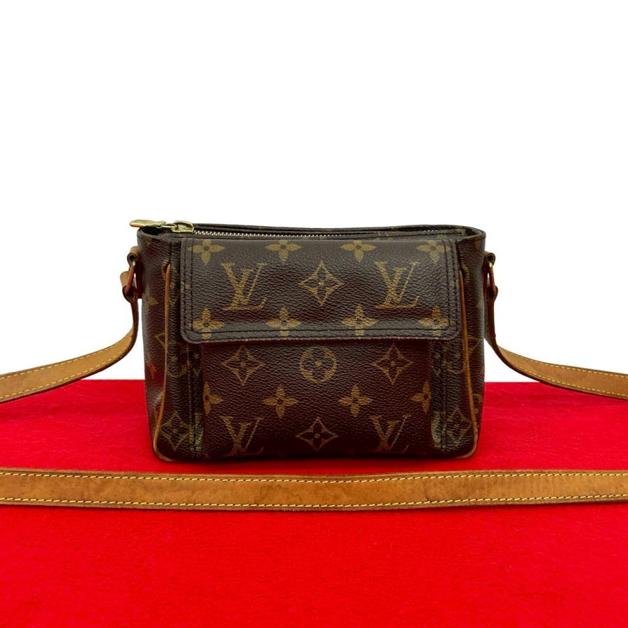 極 美品 LOUIS VUITTON ルイヴィトン ヴィンテージ ヴィヴァシテ PM モノグラム レザー ミニ ショルダーバッグ ポシェット ブラウン 28520 LOUIS VUITTON（ルイ・ヴィトン） 極 美品 ヴィンテージ ヴィヴァシテ