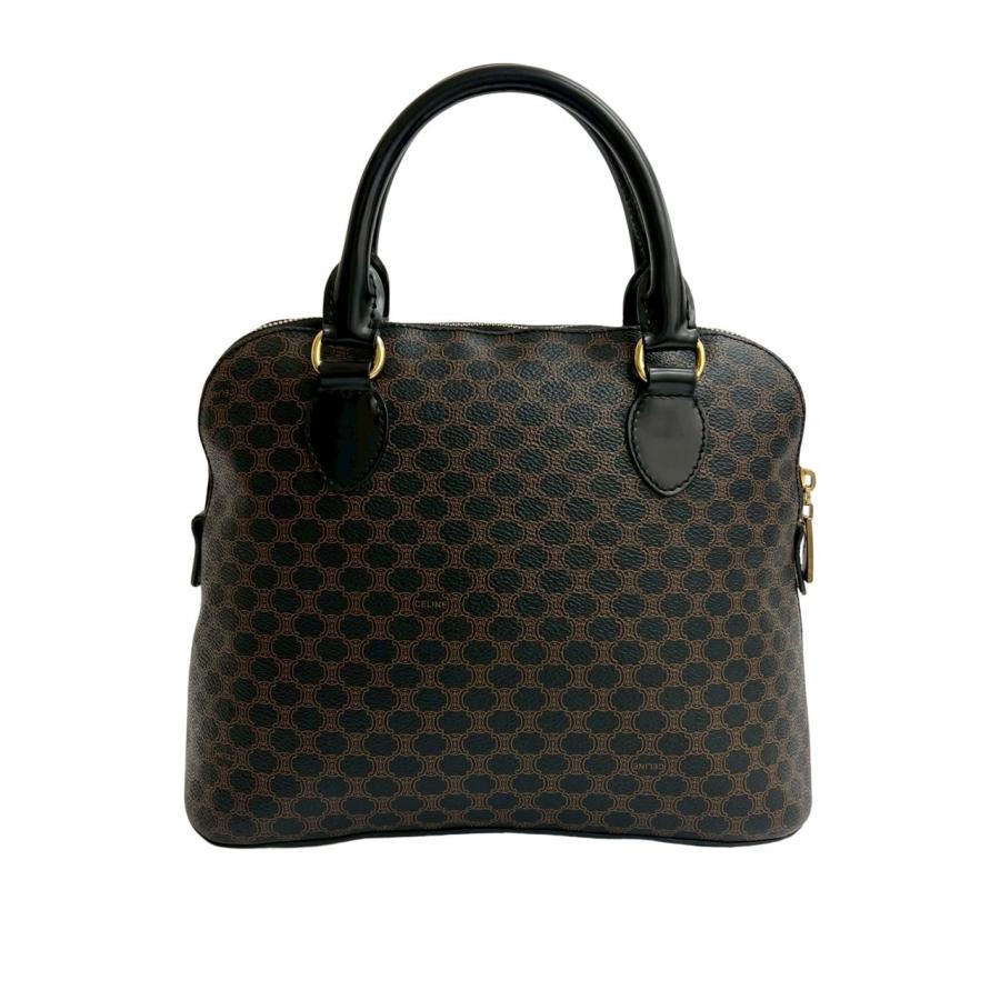 【極美品】⚠️最終値下げ⚠️CELINE ブラック トリオンフ マカダム レザー CELINE（セリーヌ） 極 美品 ヴィンテージ マカダム ブラゾン