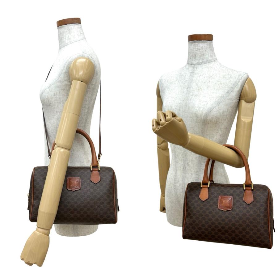 AQG05 セリーヌ 極美品 マカダム ハンドバッグ ゴールド金具 トリオンフ CELINE（セリーヌ） 極 美品 ヴィンテージ マカダム ブラゾン