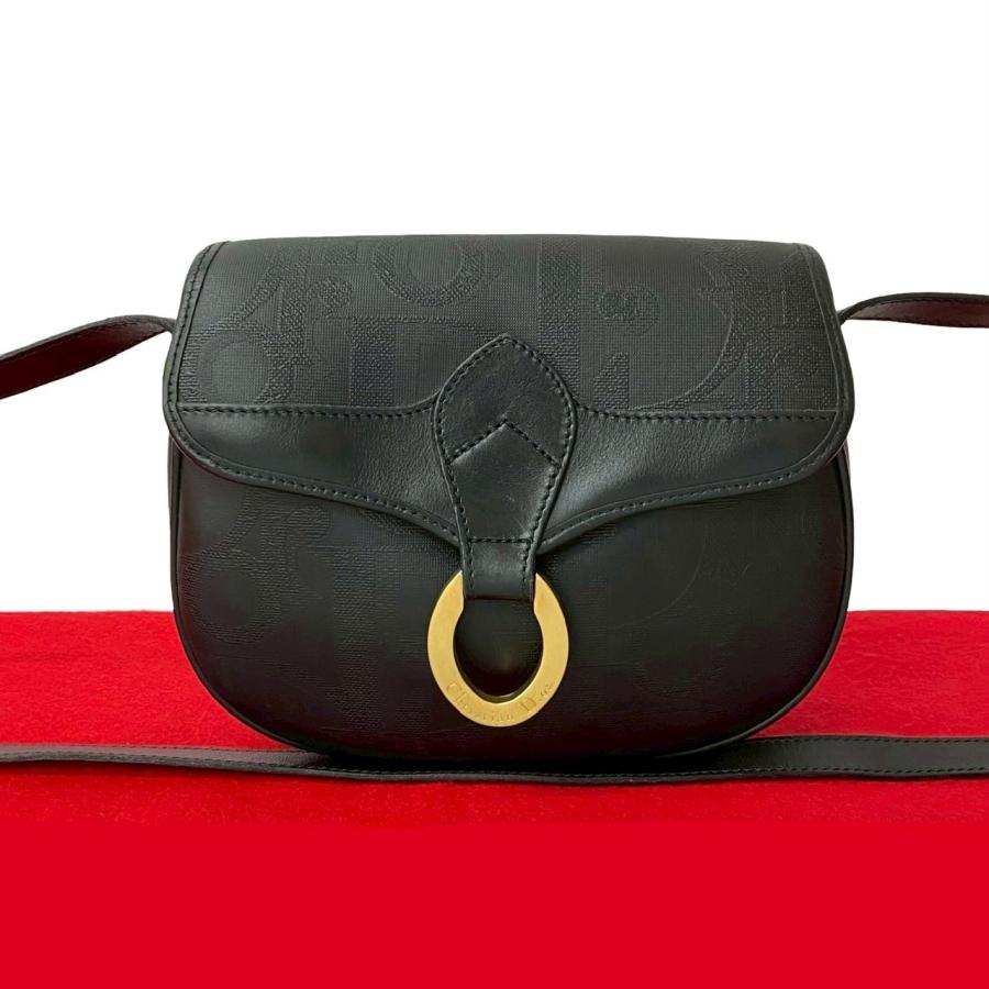 希少✨オールドディオール ショルダー ハンドバッグ トロッター ブラック 極 美品 Christian Dior クリスチャンディオール ヴィンテージ