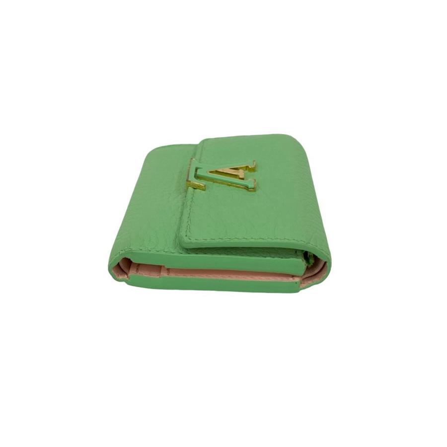 【希少/極美品】ルイヴィトン カプシーヌ コンパクト グリーン 折り財布 限定 LOUIS VUITTON（ルイ・ヴィトン） 極 美品 箱 袋付き ポルトフォイユ