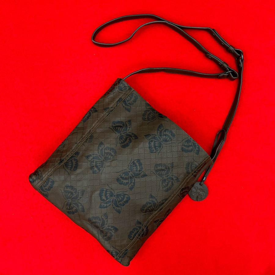 極 美品 BOTTEGA VENETA ボッテガヴェネタ イントレッチオ ミラージュ バタフライ 柄 レザー ショルダーバッグ サコッシュ ブラウン 28016 極 美品 BOTTEGA VENETA ボッテガヴェネタ イントレッチオ ミラージュ