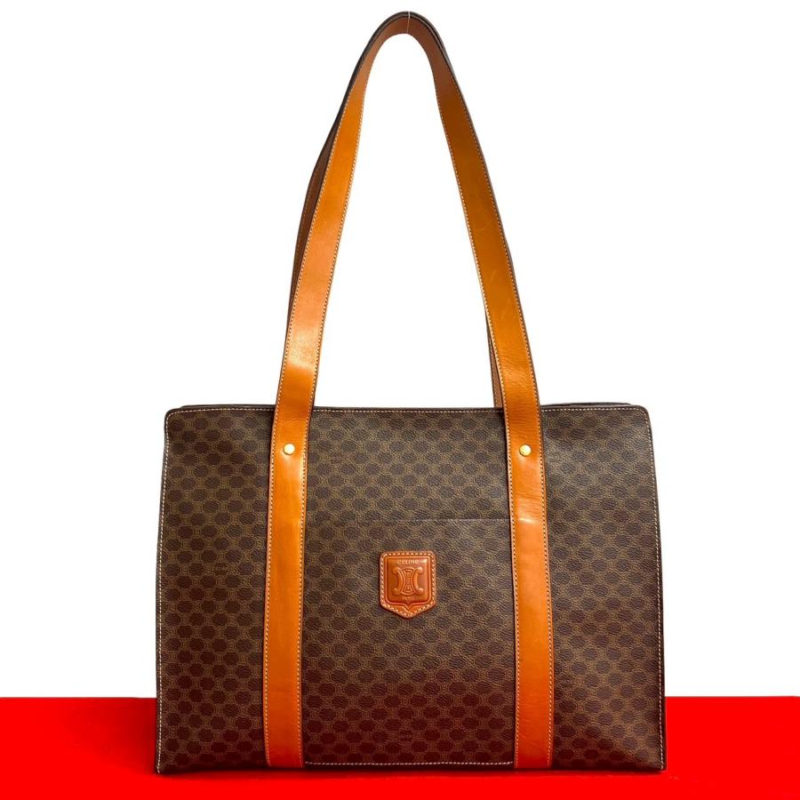 CELINE（セリーヌ） 極 美品 マカダム ブラゾン トリオンフ 柄 レザー