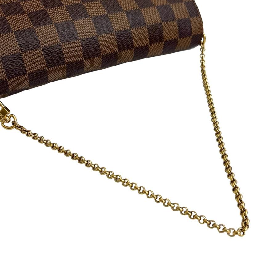 極 美品 LOUIS VUITTON ルイヴィトン フェイボリット PM ダミエ レザー 2way ミニ ショルダーバッグ ポシェット ブラウン 茶 20599 LOUIS VUITTON（ルイ・ヴィトン） 極 美品 フェイボリット PM ダミエ