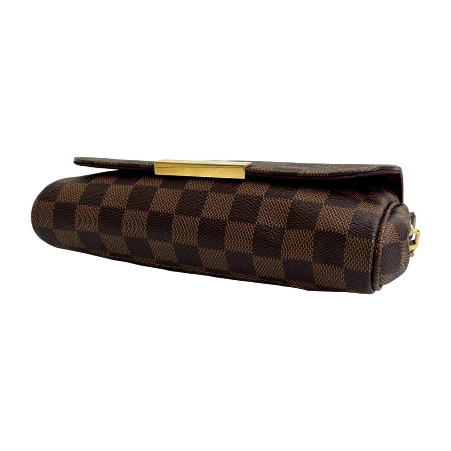極 美品 LOUIS VUITTON ルイヴィトン フェイボリット PM ダミエ レザー 2way ミニ ショルダーバッグ ポシェット ブラウン 茶 20599 LOUIS VUITTON（ルイ・ヴィトン） 極 美品 フェイボリット PM ダミエ