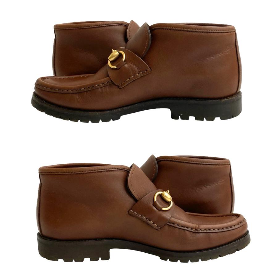 GUCCI（グッチ） ホースビット 金具 レザー 本革 ショート ブーツ 