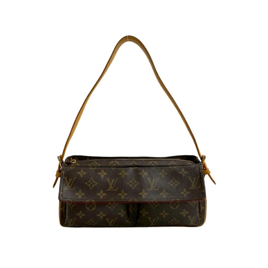 極 美品 LOUIS VUITTON ルイヴィトン ヴィバシテ モノグラム レザー 本革 ワンショルダーバッグ セミショルダーバッグ ブラウン 24062 LOUIS VUITTON - 極 美品 LOUIS VUITTON ルイヴィトン ヴィバシテ