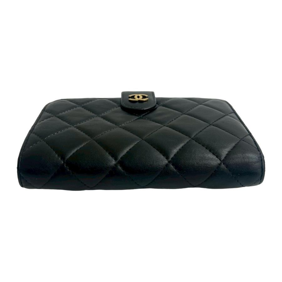 CHANEL シャネル マトラッセ ケース ココマーク キルティング 15番台 ラムスキン ブラックシルバー金具 美品 中古 4b006852 CHANEL（シャネル） 極 美品 シール有 15番台 マトラッセ ココマーク