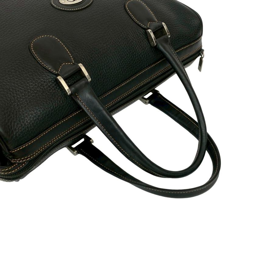 【美品】グッチ ヴィンテージ ミニボストン ハンドバッグ レザー ブラック GUCCI（グッチ） 極 美品 オールドグッチ ヴィンテージ GG ロゴ 金具
