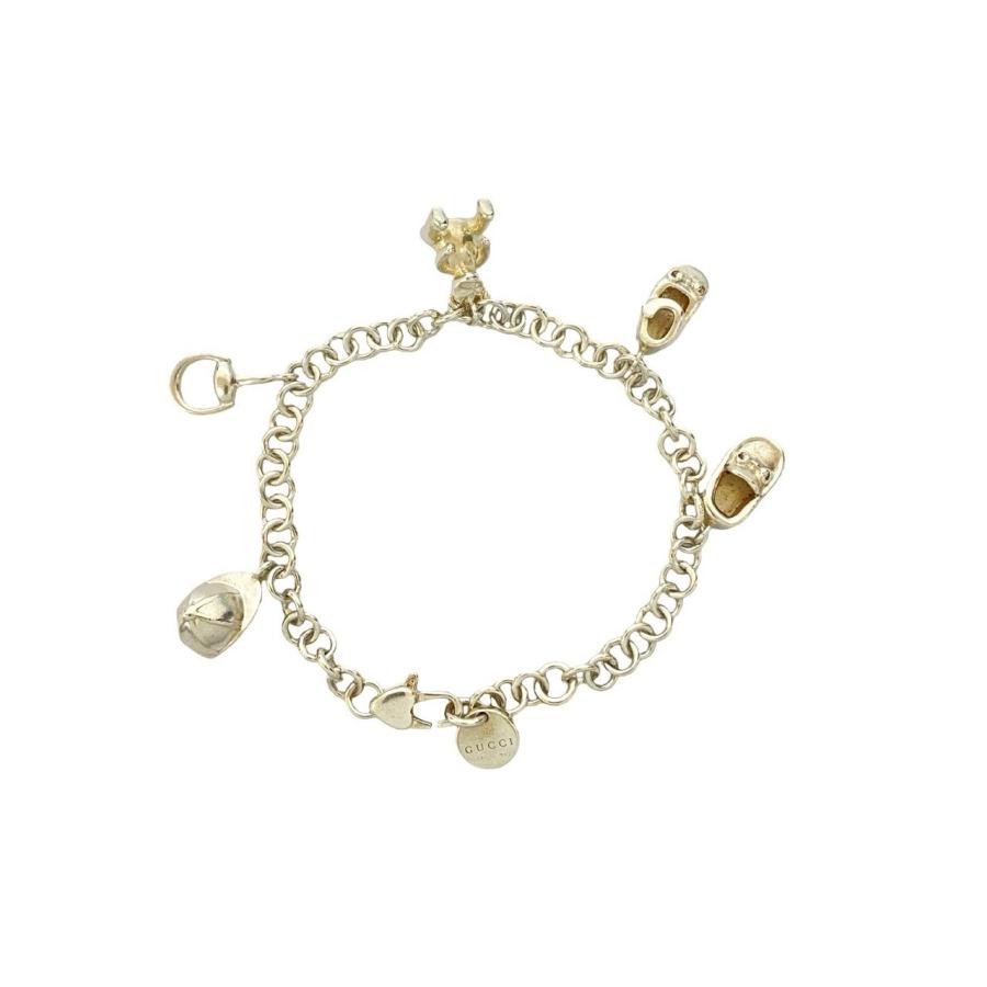 希少 GUCCIグッチ　5チャームブレスレット　ディベアモチーフ　シルバー925 GUCCI（グッチ） 極 美品 希少品 5 チャーム ブレスレット ディベア