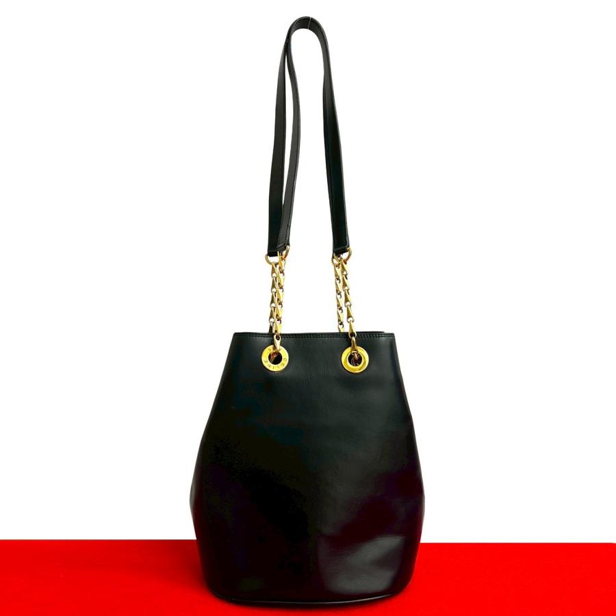 CELINE（セリーヌ） 極 美品 ヴィンテージ サークル ロゴ 金具 レザー